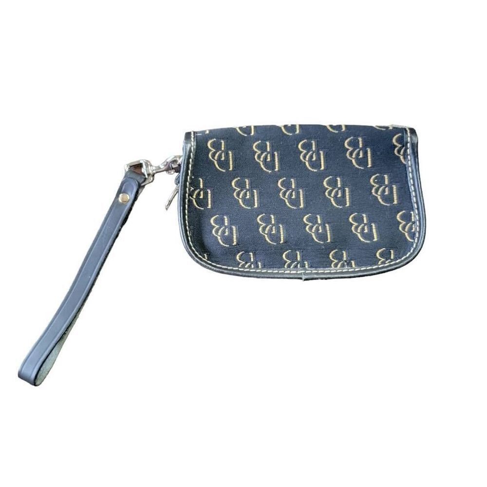 Dooney and Bourke Wristlet Black Gold DB Gold - Picture 7 of 9